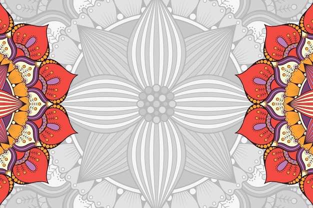 Hand gezeichneter mandala hintergrund