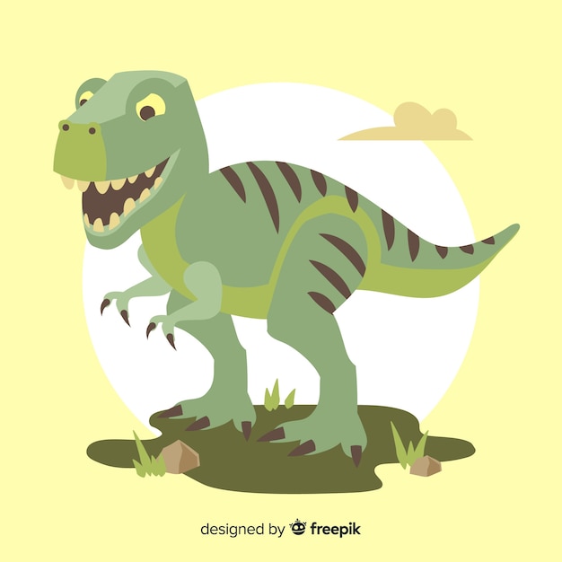 Hand gezeichneter t-rex Hintergrund