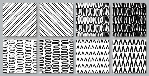 Hand gezeichnetes abstraktes nahtloses Muster