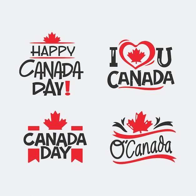 Vektor hand gezeichnetes beschriftungszitat für kanada-tag. fête du canada übersetzt canada day