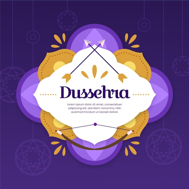 Hand gezeichnetes dussehra-konzept