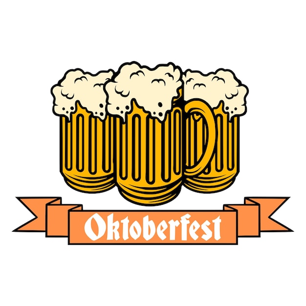 Vektor hand gezeichnetes oktoberfest-konzept