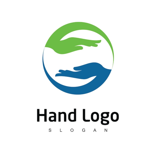 Hand logo menschen wohltätigkeitssymbol