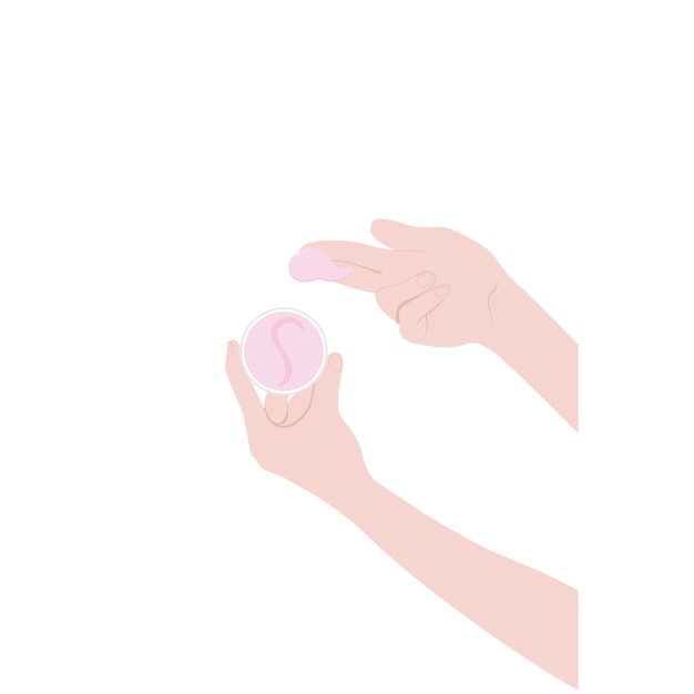Hand mit Feuchtigkeitscreme