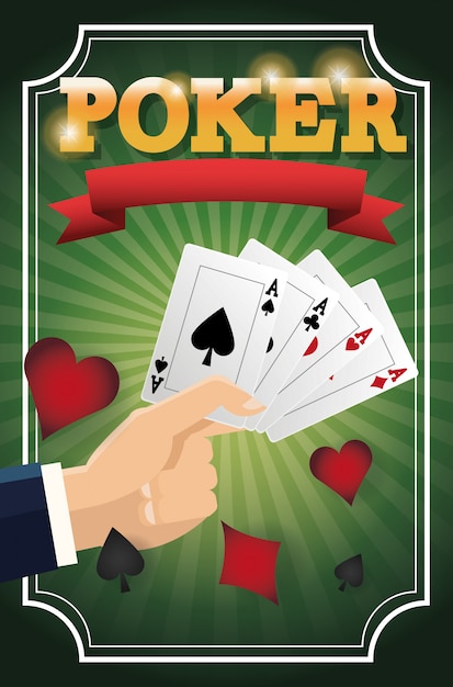 Hand und karten der pokerikone