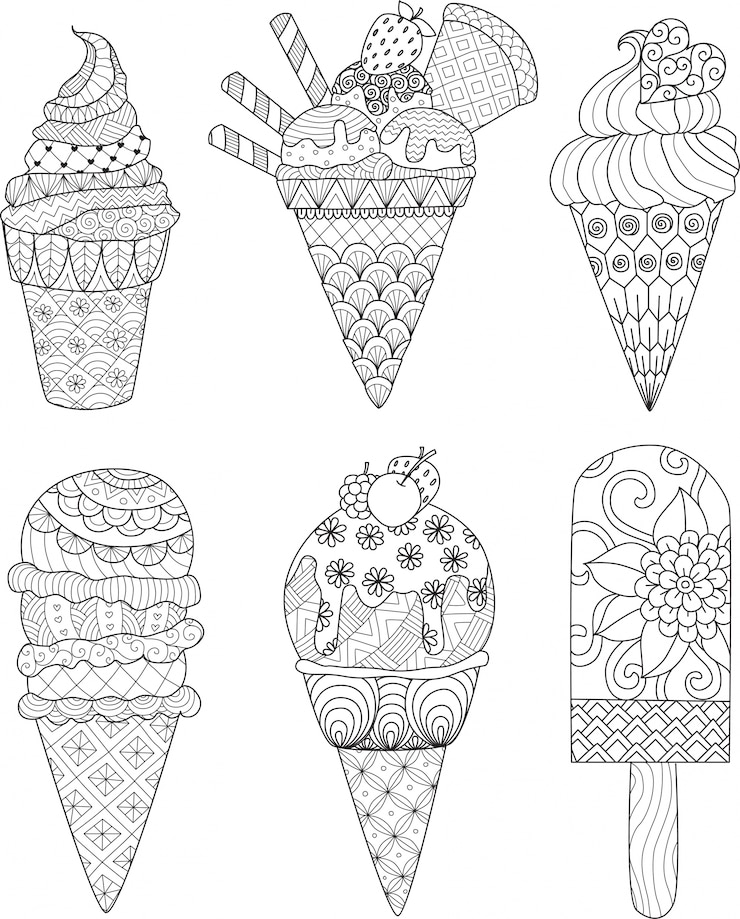 Hand zeichnen Eiscreme Sammlung
