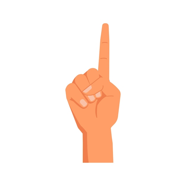 Hand zeigt Finger Nummer eins nach oben