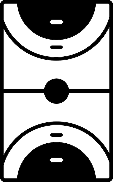 Handball-spiel-glyph und linienvektor-illustration