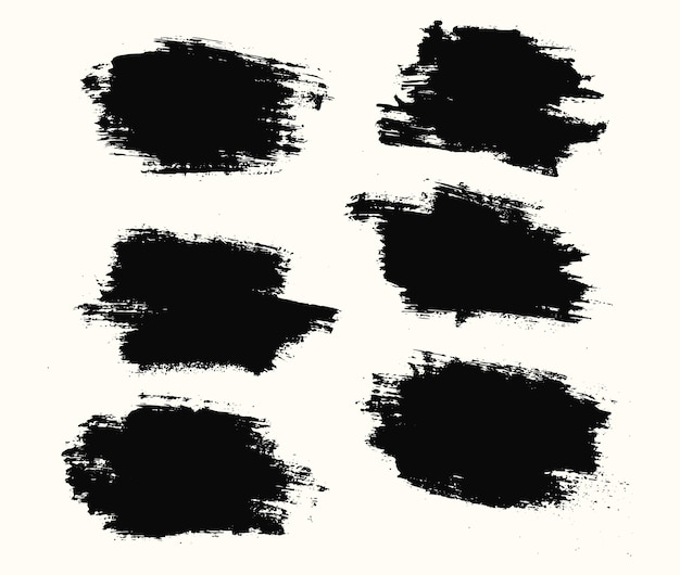 Handbemalte schwarze Pinselstrichrahmen