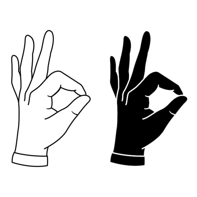 Handbewegung ok-symbole