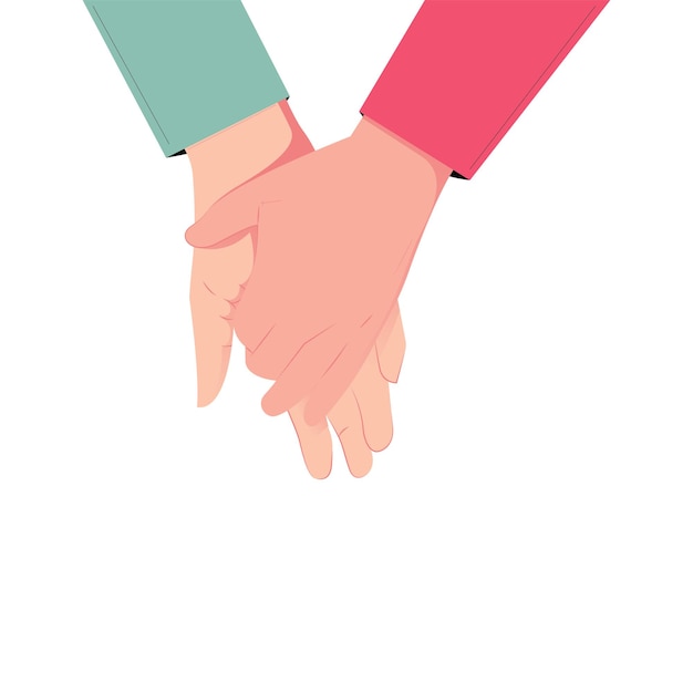 Handbild für ein Paar Valentinstagsthema