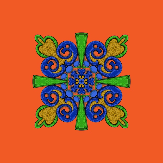 Handdrawn Mandala-Muster-Design