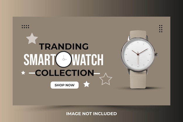 Vektor handels-smartwatch-banner