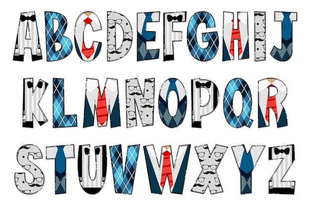 Handgefertigte vatertagsbriefe in farbe, kreative kunst, typografisches design