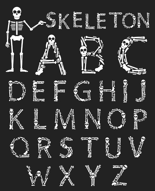 Vektor handgemachte halloween schriftart