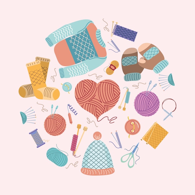 Handgemachte Icons stricken
