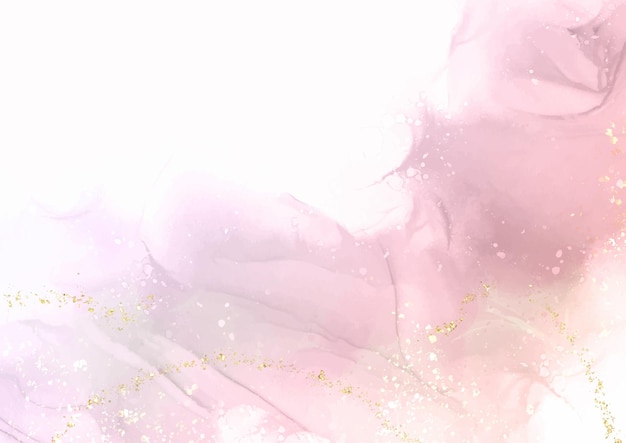 Handgemalte Aquarelltextur mit glitzernden Goldelementen