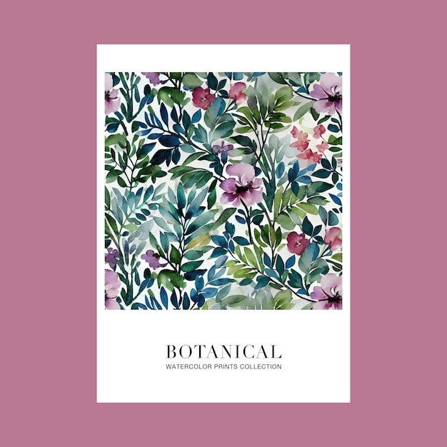 Vektor handgemalte bunte aquarell-botanische illustration