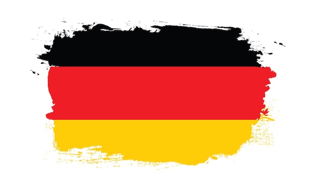 Handgemalte digitale Vektorillustration der deutschen Flagge