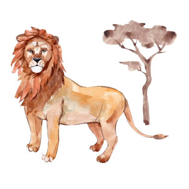 Loewe gemalt-Vektoren und -Illustrationen zum kostenlosen Download