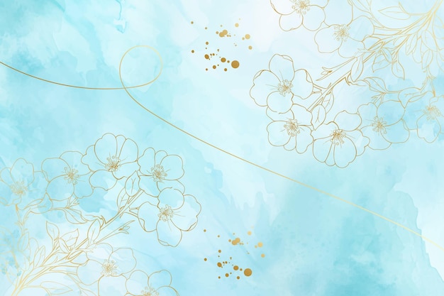 Handgemaltes Aquarell mit floralem Hintergrund