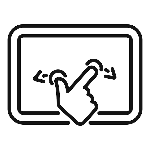 Handgest für das Touchscreen-Interaktions-Symbol