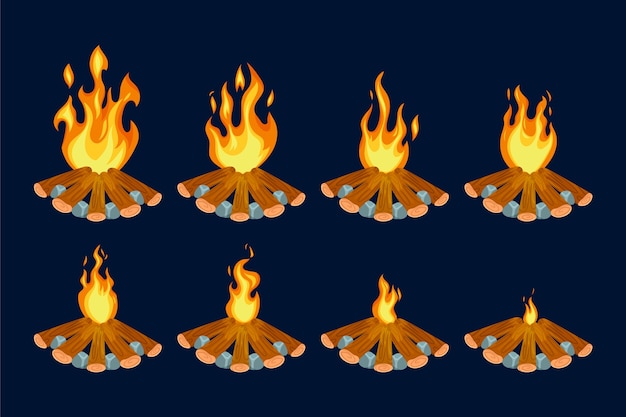 Handgezeichnete Animationsrahmen-Elementsammlung