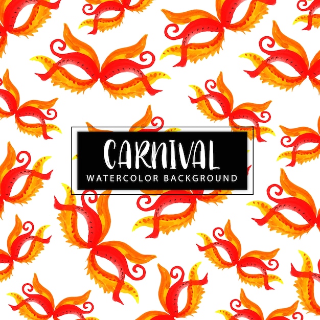 Handgezeichnete Aquarell Karneval Hintergrund