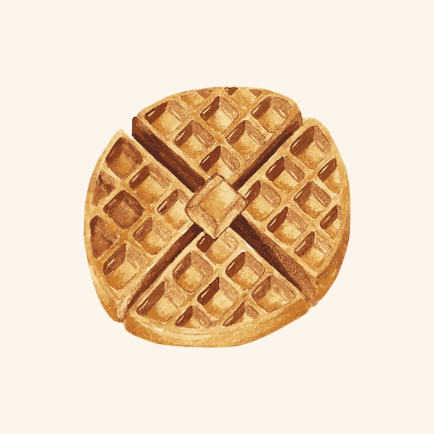 Handgezeichnete Aquarell-Waffeln