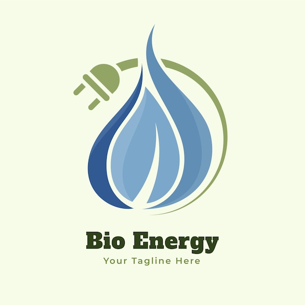 Handgezeichnete Biogas-Logo-Vorlage