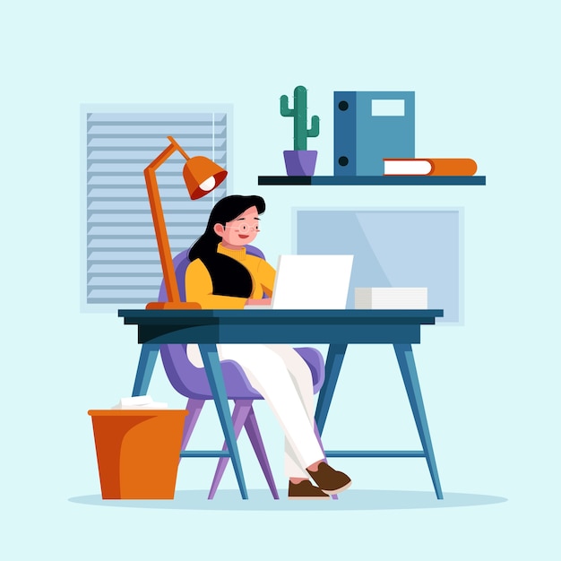 Handgezeichnete Büroillustration