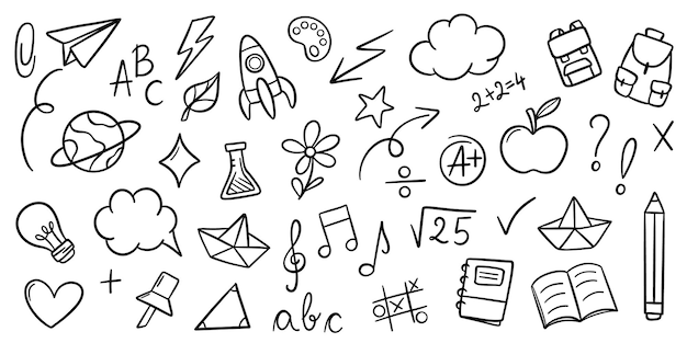 Handgezeichnete Clip-Art-Elemente Vektorillustration