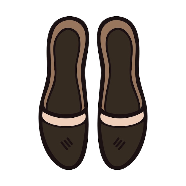 Handgezeichnete Damensandalen im Doodle-Stil