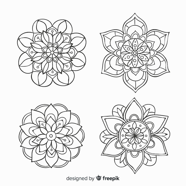 Handgezeichnete dekorative Mandala-Kollektion