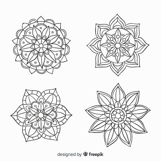 Handgezeichnete dekorative Mandala-Kollektion