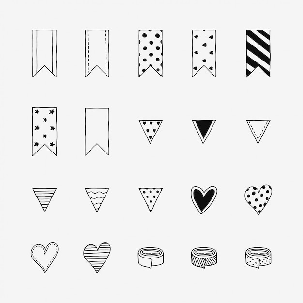 Handgezeichnete doodle icons