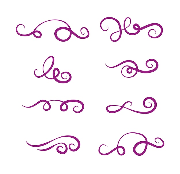 Handgezeichnete Elemente und Monogramme