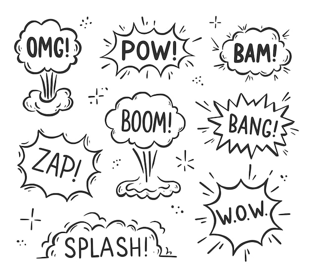 Handgezeichnete Explosions-Sprechblase