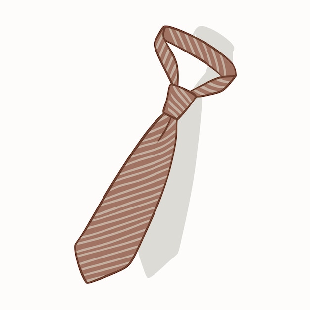 Handgezeichnete gestreifte Krawatte Vektor Cartoon-Illustration 14