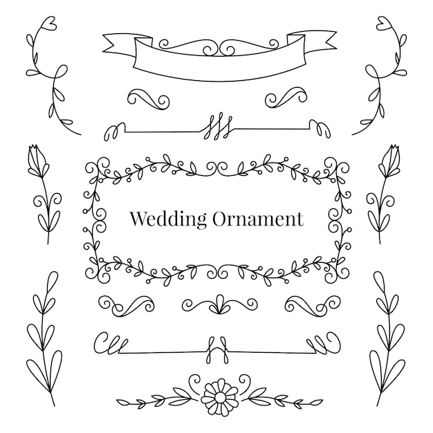 Handgezeichnete Hochzeitsschmuckkollektion