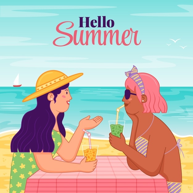 Handgezeichnete Illustration für den Sommer