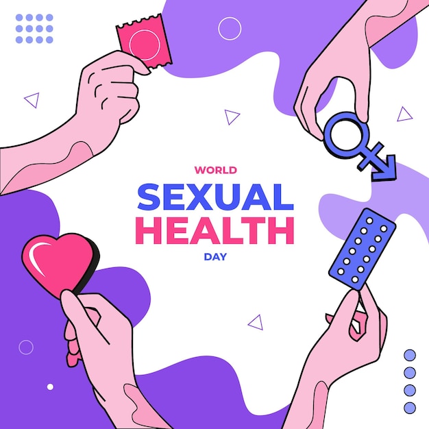 Handgezeichnete Illustration zum Welttag der sexuellen Gesundheit
