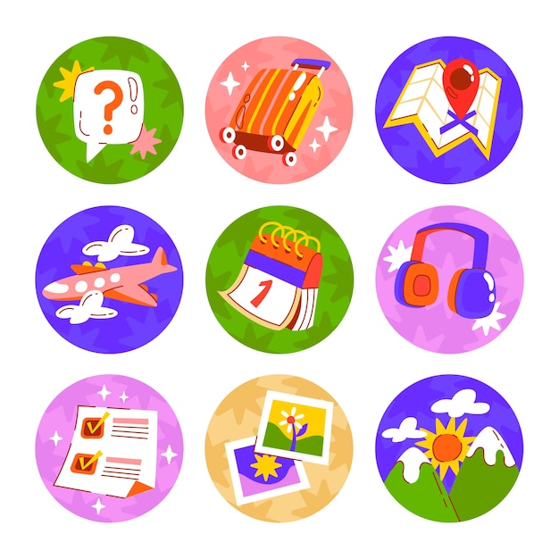 Handgezeichnete Instagram-Highlight-Illustration