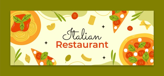 Handgezeichnete italienische restaurantvorlage