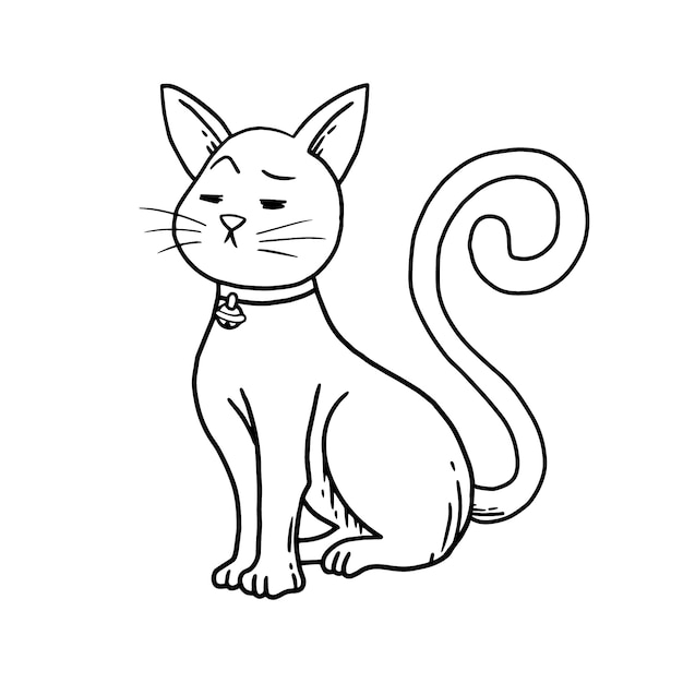 Handgezeichnete Katzenumrisse