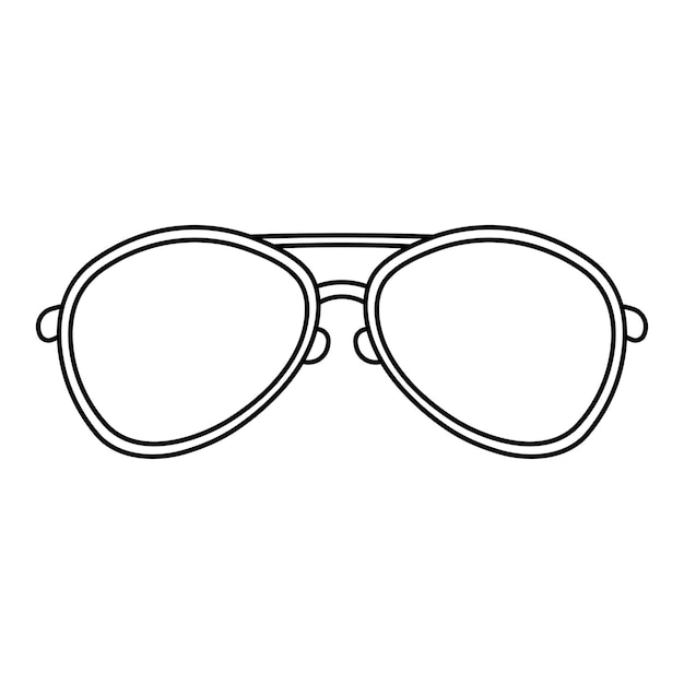 Vektor handgezeichnete kinder zeichnen vektor-illustration sonnenbrille flach cartoon isoliert