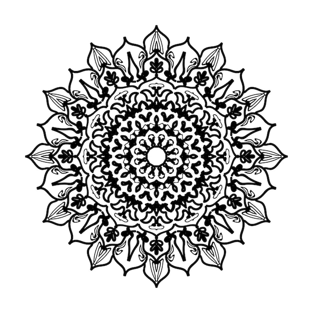 Handgezeichnete mandala-dekoration in ethnisch-orientalischem doodle-ornament