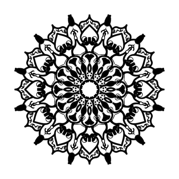 Handgezeichnete mandala-dekoration in ethnisch-orientalischem doodle-ornament