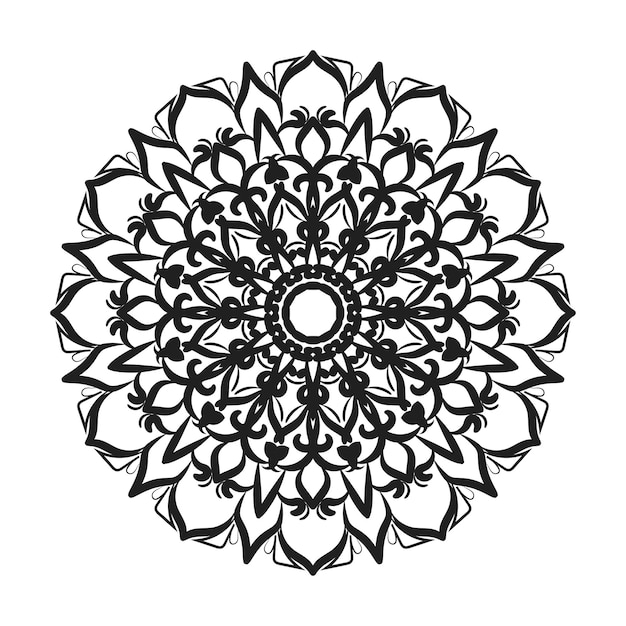 Handgezeichnete mandala-dekoration in ethnisch-orientalischem doodle-ornament