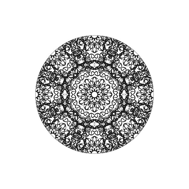 Handgezeichnete mandala-dekoration in ethnisch-orientalischem doodle-ornament